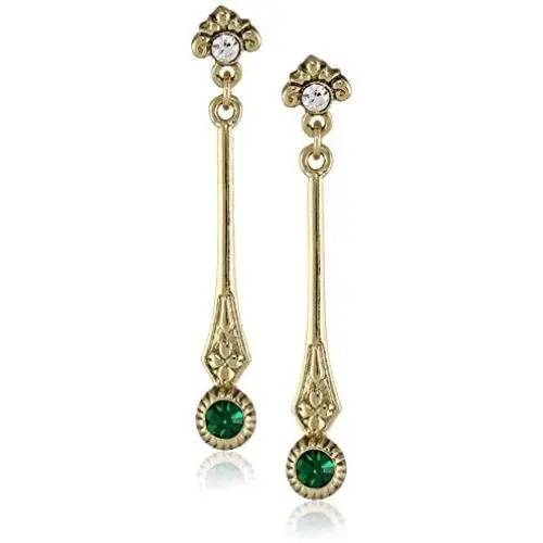 Downton Abbey Linear Crystal Post Top Drop Earrings Downton Abbey Linear Crystal Post Top Drop Earrings