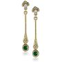 Downton Abbey Linear Crystal Post Top Drop Earrings