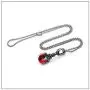Heavstjer Punk Rock Stainless Steel Dragon Claw Pendant Crystal Ball Necklace,24inches Link Chain