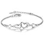 Sterling Silver''Forever Love''Double Heart Bracelets for Women Valentines Day,Birthday,Mothers Day Gifts for Her,Girlfriend,Mom,Best Friend,Sisters
