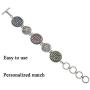 LEGENSTAR Vintage Adjustable Bangles Interchangeable 3 Holes Fit 18-20 mm Snap Button Bracelets for Women DIY Jewelry