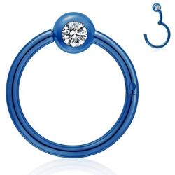 outerunner 316L Surgical Steel Septum Piercing Nose Rings Hoop Clicker Ring Hypoallergenic Nose Ring 16G Diameter 8mm and 10mm with 4mm Diamond Ball Nose Ring Hoop Rose Gold