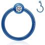 outerunner 316L Surgical Steel Septum Piercing Nose Rings Hoop Clicker Ring Hypoallergenic Nose Ring 16G Diameter 8mm and 10mm with 4mm Diamond Ball Nose Ring Hoop Rose Gold