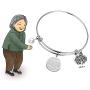 BEKECH Nonna Bracelet Grandma Nonna Charm Expandable Wire Bangle Nana Nonna Jewelry Grandmother Gift for Family Nonna