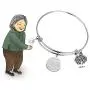 BEKECH Nonna Bracelet Grandma Nonna Charm Expandable Wire Bangle Nana Nonna Jewelry Grandmother Gift for Family Nonna
