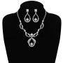 ORAZIO Crystal Bridal Jewelry Set for Prom Wedding Bride Bridesmaids Vintage Rhinestone Necklace Earrings Bracelet Comb for Women