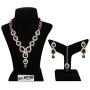 MUCH-MORE Indian Traditional Crytsal Necklace Earrings Set Ethnic Wedding Party Jewelry for Women