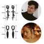 AllerPierce Earrings for Men Stainless Steel Hoop Stud Earrings 10 Pairs Mens Earring Set for Men Women Ear Jewelry Piercing