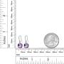 Orchid Jewelry 925 Sterling Silver Dangly Earrings Sets For Women Purple Natural Amethyst 3.00 Ct Cushion February Birthstone Gemstone Nickel Free jewellery Birthday, Anniversary Gifts For Her