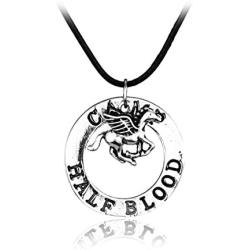 Magical Jewelry Gift Co. Camp Half Blood Charm Pendant Necklace - Silver Metal