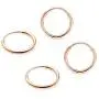 SOLIDGOLD - 14K Endless Gold 12mm Infinity Hoop Sleeper Earrings 2-3 Pair Set | Yellow, Rose & White Gold