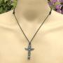 Surfer Tribal Jewelry Totem Pole Tiki Hawaiian Maori Polynesian Aztec Maya Native American Indian Alaskan Eskimo African Protection Amulet Pewter Mens Pendant Necklace Charm men Black Adjustable Cord