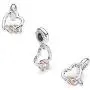 MiniJewelry fit Pandora Love Heart Charm for Bracelets Sterling Silver Dangle Charms Cubic Zirconia Heart Beads MiniJewelry fit Pandora Love Heart Charm for Bracelets Sterling Silver Dangle Charms Cubic Zirconia Heart Beads