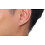 Unisex Buddha Namaste Ohm Om Aum Sanskrit Symbol Stud Earrings Stainless Steel Hindu Yoga Ear Plugs