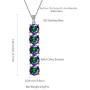 Aurora Tears 925 Sterling Silver Women Mystic Rainbow Topaz Jewelry Crystal Fire Topaz Necklace Earrings Sets Fashion Statement Jewellery