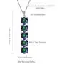 Aurora Tears 925 Sterling Silver Women Mystic Rainbow Topaz Jewelry Crystal Fire Topaz Necklace Earrings Sets Fashion Statement Jewellery