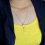 Dankadi Classic Female Original Silver Necklace 925 Silver Key Pendant Necklace Minimalism 45-60cm Snake Chain Jewelry Lobster clamp Clasp