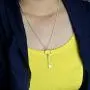 Dankadi Classic Female Original Silver Necklace 925 Silver Key Pendant Necklace Minimalism 45-60cm Snake Chain Jewelry Lobster clamp Clasp
