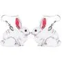 WEVENI Acrylic Easter Egg Bunny Rabbit Hare Earrings Dangle Drop Lovely Pet Jewelry For Women Girls Nice Gift WEVENI Acrylic Easter Egg Bunny Rabbit Hare Earrings Dangle Drop Lovely Pet Jewelry For Women Girls Nice Gift
