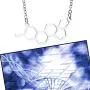 KUIYAI Estrogen Molecule Necklace Female Symbol Necklace Gift for Women KUIYAI Estrogen Molecule Necklace Female Symbol Necklace Gift for Women