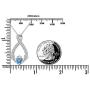 DAOSHANG 925 Sterling Silver High Polish Infinity Good Luck Irish Claddagh Pendant Necklace for Women