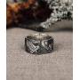 Eagle Ring for Men, Norse Viking Flying Eagle Rings, Branches Pattern Ring, Vintage Hawk Eagle Totem Amulet Ring, Punk Animal Eagle Jewelry Gift for Men Boys