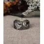 Eagle Ring for Men, Norse Viking Flying Eagle Rings, Branches Pattern Ring, Vintage Hawk Eagle Totem Amulet Ring, Punk Animal Eagle Jewelry Gift for Men Boys