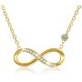 ✦Gifts for Mothers Day✦18K Gold Plated S925 Sterling Silver Infinity Necklace 5A Cubic Zirconia CZ Endless Love Pendant with Necklaces Jewelry for Women and Girls