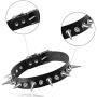 4 Pieces Biker Leather Studded Choker PU Leather Collar Choker Punk Rock Gothic Necklace Choker