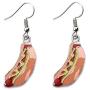 Pizza Hamburger French fries Hot dog Cola Novelty Food Stud Earring Set for Women Girls Jewelry Gifts 6 Pairs Pack