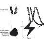 PJ Jewelry Stainless Steel Lightning Bolt Pendant Lightning Flash Thunder Necklace for Men,20'' Chain PJ Jewelry Stainless Steel Lightning Bolt Pendant Lightning Flash Thunder Necklace for Men,20'' Chain