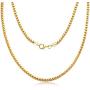 AINUOSHI Men & Women 925 Sterling Silver Solid 925 Italy 1MM 1.5MM 2MM 2.4MM Solid Franco Chain Necklace, Platinum/18K Gold Plated Necklace, Length, 16-24 Inch