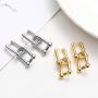 14K Gold Plated U-Shaped Chunky Link Chain Earrings Detachable Minimalist Chain Drop Earrings for Women Girls