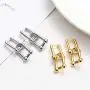 14K Gold Plated U-Shaped Chunky Link Chain Earrings Detachable Minimalist Chain Drop Earrings for Women Girls 14K Gold Plated U-Shaped Chunky Link Chain Earrings Detachable Minimalist Chain Drop Earrings for Women Girls