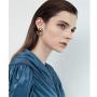 ZRosse 6 Piars Bohemian Leaf Flower Pearl Crystal Earrings Set Fashion Retro Zircon Crystal Charm Ear Studs for Women and Girls