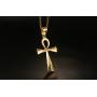 BEANS Stainless Steel Coptic Ankh Cross Religious Pendant Necklace for Men Women, 20-24 Chain