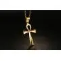 BEANS Stainless Steel Coptic Ankh Cross Religious Pendant Necklace for Men Women, 20-24 Chain