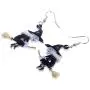 NEWEI Acrylic Animal Sweet Halloween Broomstick Witch Earrings Drop Dangle Fashion Jewelry for Women Girls Teens Gift Charms