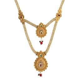 Efulgenz Indian Bollywood Traditional Rhinestone Antique Ethnic Jewelry Necklace Set for Women and Girls