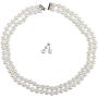 LEILE Hand Knotted Glass Imitation Pearls Necklace Bead Diameter 8mm Length 18 59 inch