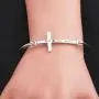 Zuo Bao Christian Bracelet Faith Bracelet Let Your Faith be Bigger Than Your Fear Cross Bracelet Religious Jewelry Gift for Her