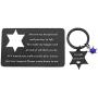 AKTAP Sheriff Badge Wallet Insert Engraved Wallet Card Sheriff Deputy Gift His and Hers Jewelry Sheriff Mom Wife Girlfriend Keychain Sheriff Gifts for Him