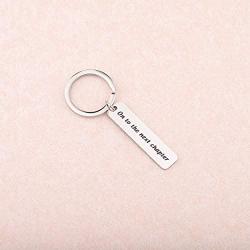 WUSUANED On to The Next Chapter Keychain Retirement Gift Graduation Gift Divorce Gift