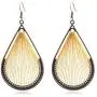 4 Pairs Trendy Metal Hollow Leaf Earring Set Bohemian Teardrop Dainty Earring Colorful Handmade Braid Earring Set for Women Girls Jewelry