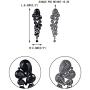 EVER FAITH Womens Crystal Gorgeous Tear Drop Wedding Dangle Pierced Earrings Jet Color Black-Tone