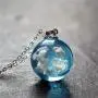Blue Sky White Clouds Luminous Resin Transparent Ball Pendant Necklace Creative Funny Jewelry for Women Men Gift Blue Sky White Clouds Luminous Resin Transparent Ball Pendant Necklace Creative Funny Jewelry for Women Men Gift