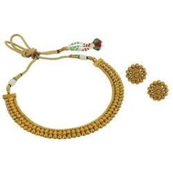 MUCH-MORE Traditional South Indian Style Necklace Earrings for Wedding And Party Wear for Girls And Women