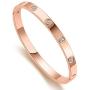 Love Friendship Bracelet Bangle Gold Rose Gold Silver with Cubic Zirconia Stones Stainless Steel Hinged Jewelry with Crystal Oval Bracelet Birthday Present for Her Women Teen Girls