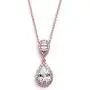 Mariell Rose Gold Pear-Shaped Cubic Zirconia Teardrop Bridal Necklace Pendant - Blush Wedding Jewelry Mariell Rose Gold Pear-Shaped Cubic Zirconia Teardrop Bridal Necklace Pendant - Blush Wedding Jewelry
