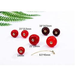 4 Pairs 3D Lifelike Red Cherry Dangle Drop Earrings Creative Assorted Cute Fruits Earring Charm Sweet Jewelry Set for Women Girls Kids